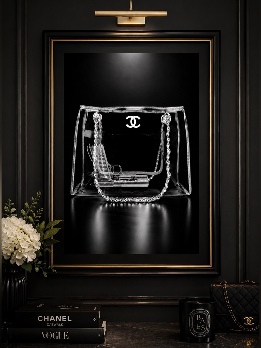 Coveted Bag Noir Print | Quiet Luxe Black B&W Fashion Home Decor| 8x10 Wall Art